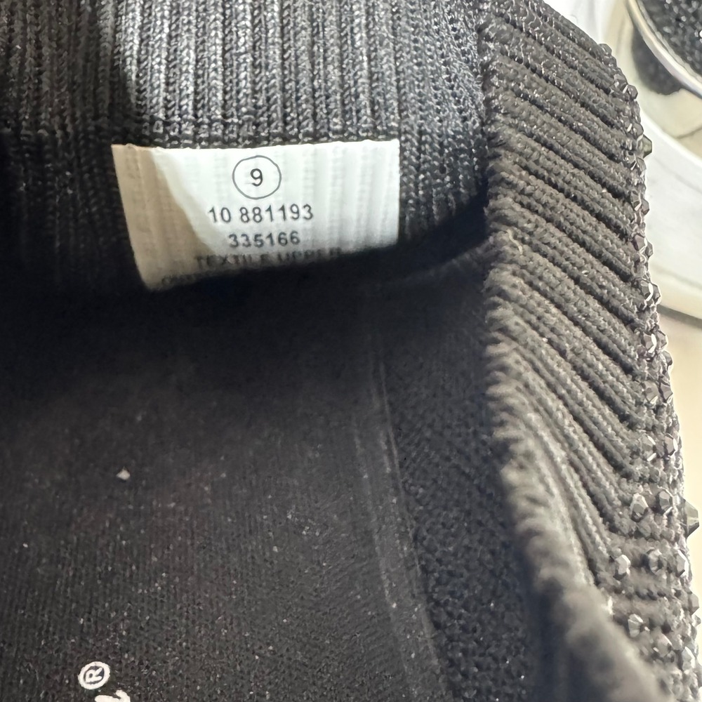 Tommy Bahama Womens Size 9 Black Rhinestone Knit Slip On Platform Sneakers New - Picture 5 of 6